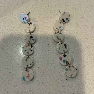 lele sadoughi speckled colorful circle earrings